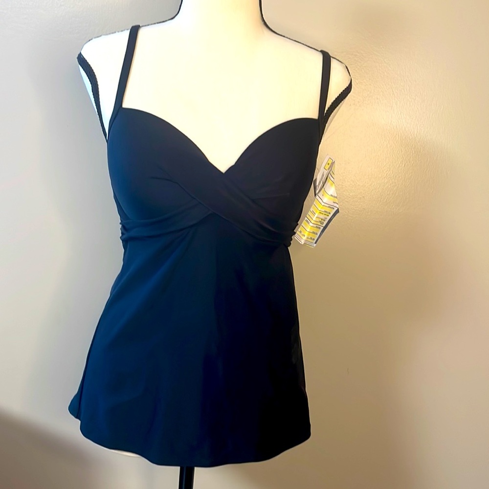 Tankini target black swimwear top NWT size S classic top